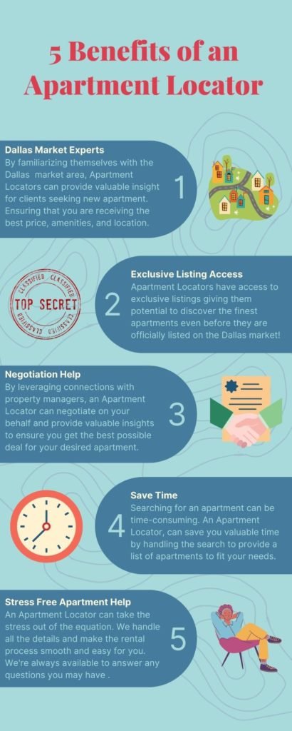 5 Benefits of an Apartment Locator Infographic
