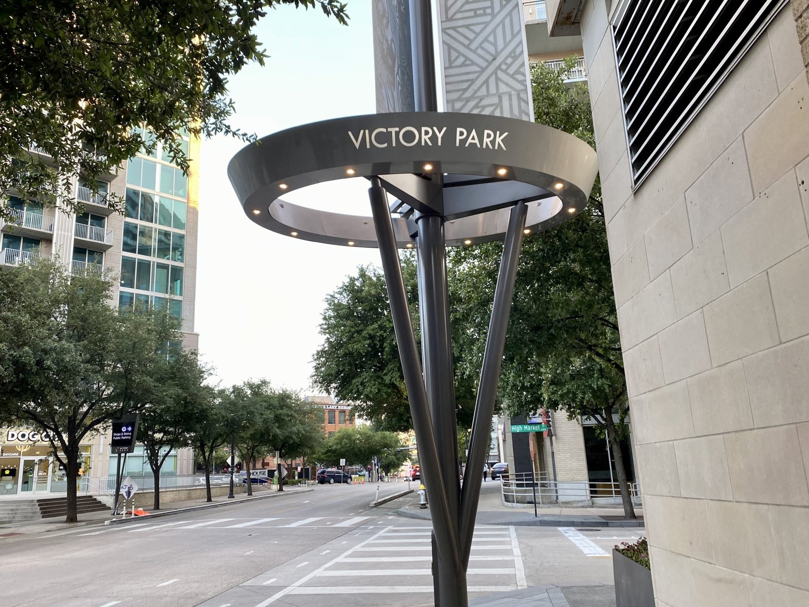 Art in Victory Park in Dallas, TX